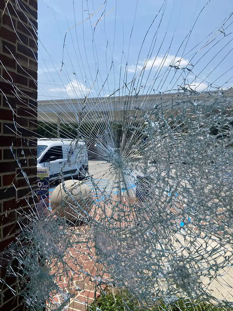 Storefront Broken Glass